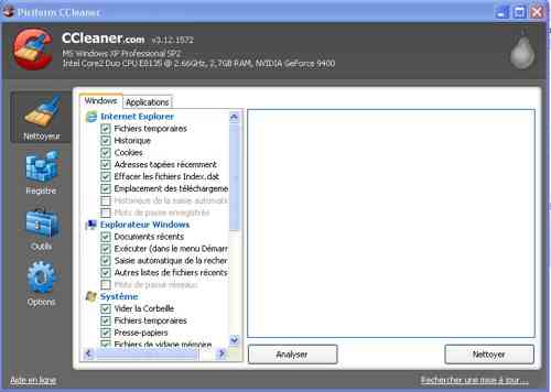 page accueil ccleaner
