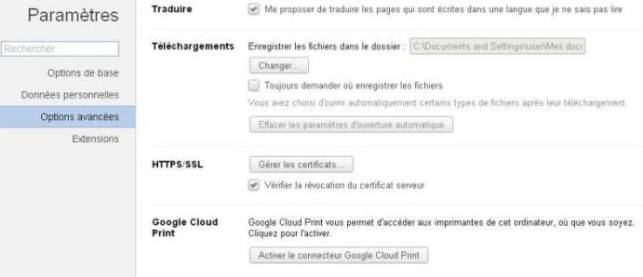 Chrome google print cloud